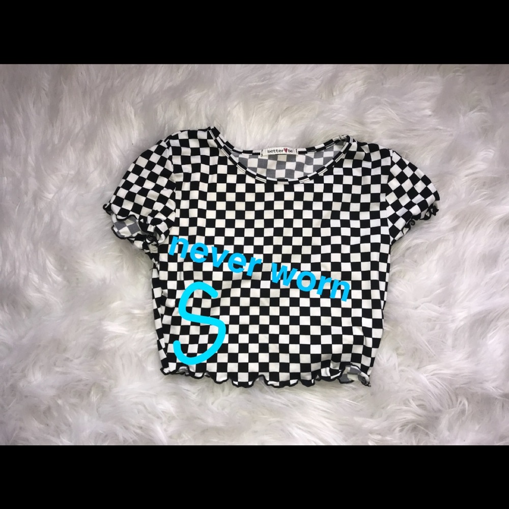 Cropped Checkered Shirt